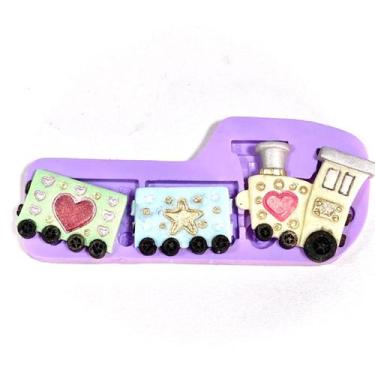 Imagem de Molde de silicone trenzinho para decorar f99 - Confeitaria dos moldes