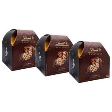 Imagem de Kit 3 Panetone Lindt Duplo Chocolate 400G