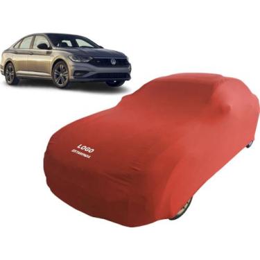 Imagem de Capa Para Carro De Tecido Lycra Volkswagen Jetta Anti-risco - Mz, Verm