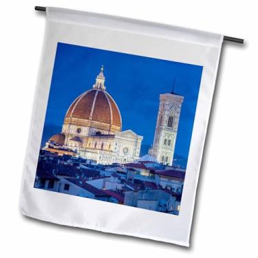 Imagem de 3dRose fl_277582_1 Bandeira, Itália, Florença, Catedral, Duomo, Noite