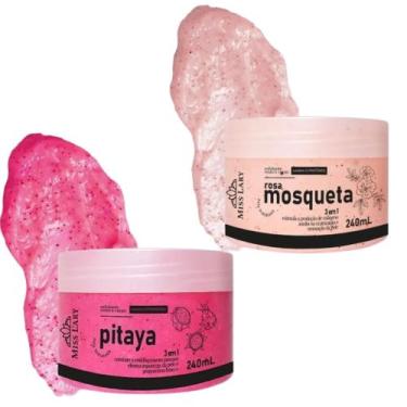 Imagem de Kit Esfoliante Corpo e Rosto Pitaya e Rosa Mosqueta Com D' Pantenol - 