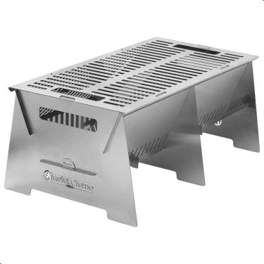 Imagem de Churrasqueira Portátil Desmontável Inox Camping S-Grill.Inox