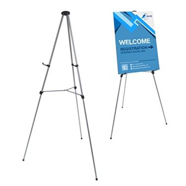 Imagem de Audio-Visual Direct Cavalete Telescópico de Alumínio Leve, 70 Polegadas, Prata