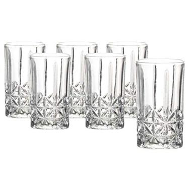 Imagem de Jogo Copos Vidro Lapidados Altos 6un 260ml Stella