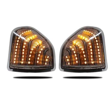 Imagem de Sequência dinâmica LED espelho lateral luz de seta tampa transparente lente compatível com Dodge Ram 2010-2018 1500 2500 3500 4500 5500 substituindo os números de peça OEM: 68302828AA 68302829A