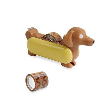 Imagem de YOBRO mini dispensador de fita animal estilo cachorro-quente, a maneira mais saborosa de colar as coisas, mini papelaria animal para escritório em casa, suprimentos de mesa fofos e engraçado