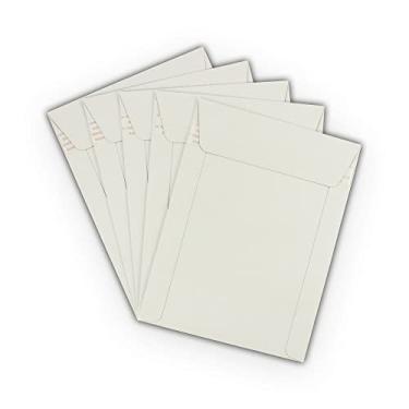 Imagem de Envelopes fotográficos rígidos de 10 EcoSwift 12,75 x 15 mantêm planos brancos de papelão autovedante 12,75 x 15
