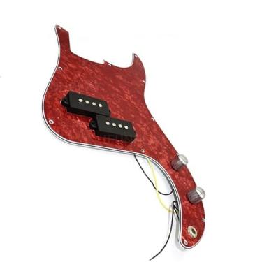 Imagem de Pickguard captador de 3 camadas com carregamento pré-fio para guitarra baixo de precisão acessórios de instrumento musical peças pérola vermelha Guitarra Elétrica Captador Pickguard(1pcs)