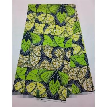Imagem de Tecido Africano Cera Real Estampa Dourada Soft Pagne Ankara Material de Algodão Prata Nigeriana Gana para Festa de Casamento Vestido para Costurar (conforme imagem-34)
