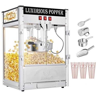 Imagem de Pipoqueira Elétrica Profissional com Porta Dupla e Panela de 236 mL, 110V 850W, ZOKOP, Prata