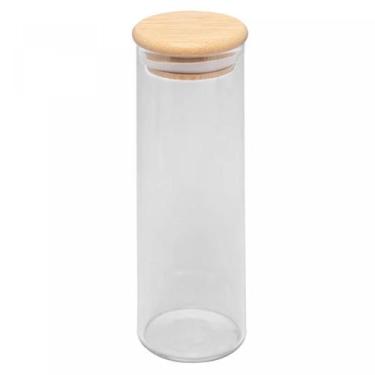 Imagem de Porta Mantimento de Vidro com Tampa de Bambu 210ml - Wolff