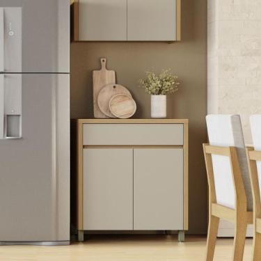 Imagem de Balcao 2 Portas 1 Gaveta 80cm Condessa 100% Mdf - Nesher Móveis