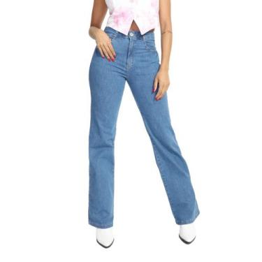 Imagem de Calça Wide Leg Feminina Jeans Biotipo Tendência Blogueira, 40