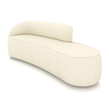 Imagem de Sofá 4 Lugares Orgânico 220 cm Morgan Linho Bege D03 - D`Rossi