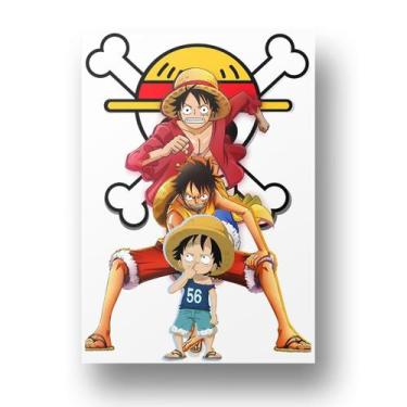 Imagem de Quadro Placa de metal 20x28 Decoração Luffy Anime One Piece - ocamelo