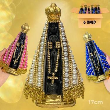 Imagem de Imagem Nossa Senhora Aparecida Kit 6 Atacado Católico - Europio, Kit 6