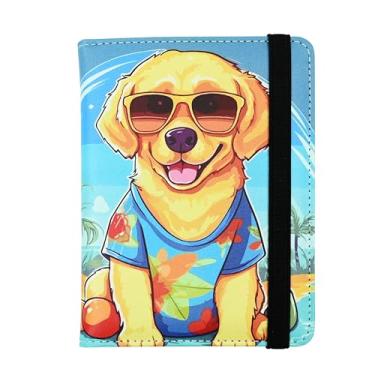 Imagem de Suporte de passaporte para mulheres e homens capa de passaporte de couro PU para viagens, Cão, One Size, Porta-passaporte