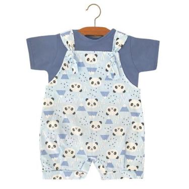 Imagem de Conjunto Macacão Jardineira PANDA para Bebê de Malha Menino e Malha 10