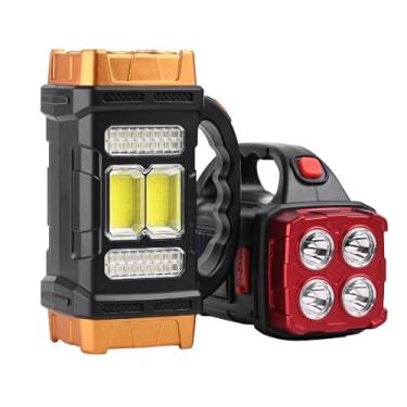 Imagem de Lanterna Holofote Led Recarregável USB Energia Solar Super Potente Portátil À Prova D'Água Para Acampamento Camping Trilha