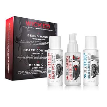 Imagem de Billy Jealousy Wicked Beard Trio Kit for Men 3 Pc