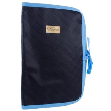 Imagem de Porta Documentos Do Bebê Capa Para Caderneta De Vacinação (Preto com Azul)