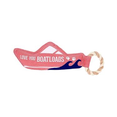 Imagem de Pavilion – Love You Boatloads – Brinquedo para cachorrinho de 33 cm com cabo de corda K-9 Barco de companhia peludo, presente de praia no lago