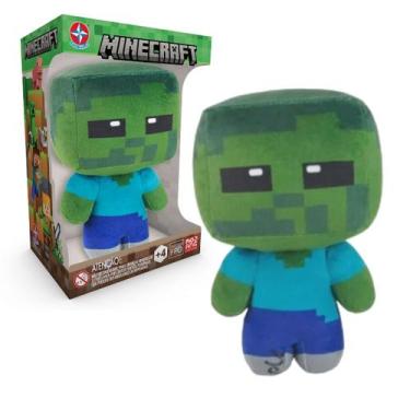 Imagem de Pelúcia Infantil Filme do Minecraft Zumbi Mojang Studio - Estrela