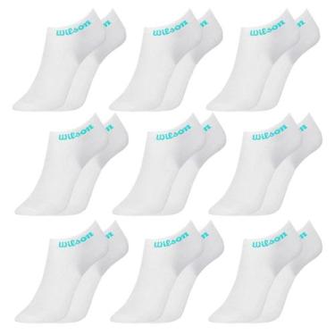 Imagem de Kit 9 Pares Meias Wilson Cano Curto Feminina Branco