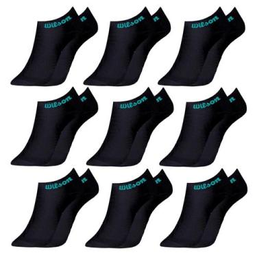 Imagem de Kit 9 Pares Meias Wilson Cano Curto Feminina Preto