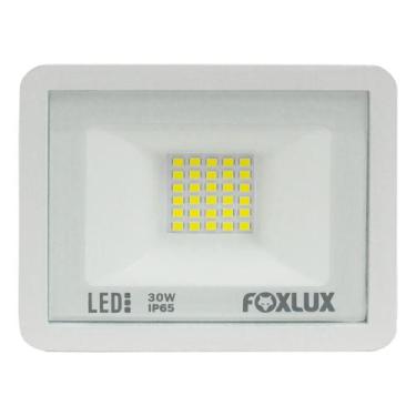 Imagem de Refletor Led Bivolt Foxlux, Branco, 30W, 6500K