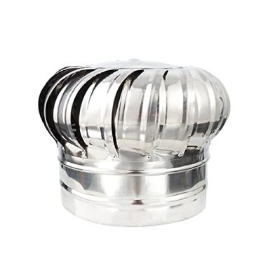 Imagem de WZYCLTT Capa de chaminé de ventilação, capa de chaminé rotativa, capota de aço inoxidável, protetor de pássaro, girador, anti corrente descendente, capa de chaminé multiuso, 450 mm, 45 cm