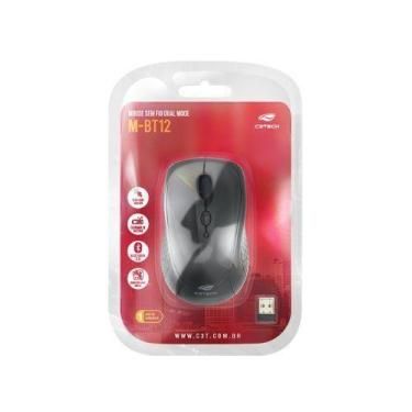 Imagem de Mouse Sem Fio Bt+ Rc/Nano C3Tech M-Bt12Bk - Zonacriativa