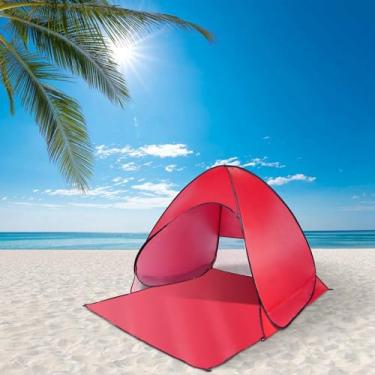 Imagem de KOCASO Barraca de praia pop-up para 2-3 pessoas, abrigo solar anti-UV UPF50+ com bolsa de armazenamento, toldo de sol instantâneo portátil à prova d'água para uso ao ar livre, praia, acampamento
