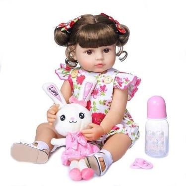 Imagem de Bebê Reborn Menina Realista 100% Silicone 57cm - Vicky - PRO BABY REBO