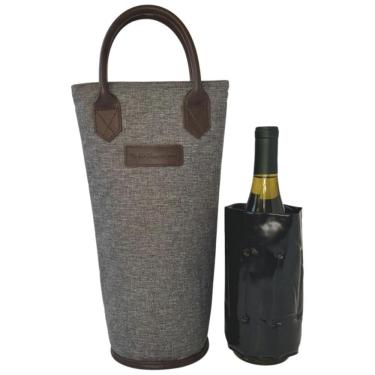 Imagem de Bolsa Térmica Para Transporte de Vinhos Noble Provisions até 1 Garrafa, Cinza