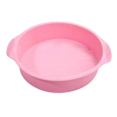 Imagem de Forma de Silicone Flexível Redonda Para Fritadeira Air Fryer Forno e M