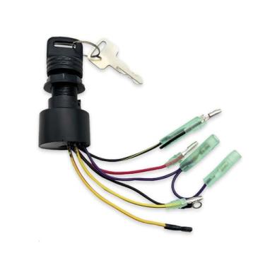 Imagem de Chave de interruptor de ignição para barco serve para motor de popa Mercury Mariner 3 posições off-run-start 6 conectores de fios Repl.87-17009A5 87-17009A2 MP41070-2 MP41070-1 MP41070 MP51090