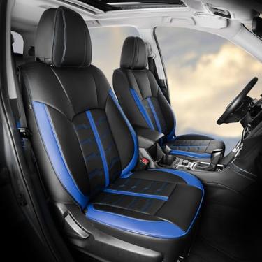 Imagem de Capas de assento de carro para Outback Forester Crosstrek XV Legacy Impreza - 2014-2025 conjunto completo protetor de assento de couro sintético à prova d'água acessórios de carro SUV dianteiro e