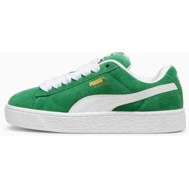 Imagem de PUMA Tênis infantil de camurça GG (criança grande), Verde arquivo/branco PUMA, 20