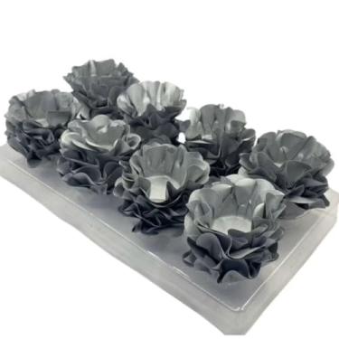 Imagem de Kit 40 Forminhas Para Doces Finos Formato Flor Para Festa Casamento Aniversário Batizado(AZUL CLARO)