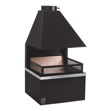 Imagem de Lareira de Meio Grande a Gás com Kit Instalação para Casa Ou Sala Comercial Preto Forno...