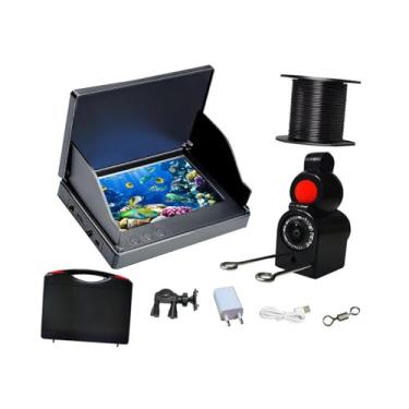 Imagem de simhoa Câmera subaquática para pesca Fishfinder, equipamento com tela LCD de 5 polegadas, à prova d'água IP68 para esportes aquáticos, pesca no gelo, 50 Milhões