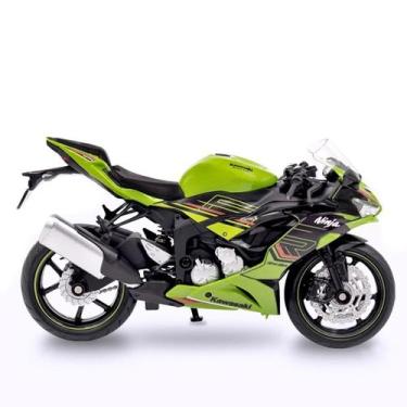 Imagem de Meninos Crianças 112 Kawasaki Ninja Zx6r Diecast Motocicleta Brinquedo
