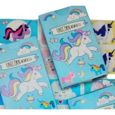 Imagem de Kit 30 Caixinhas Jogo da Memoria De Unicornio Lembracinha Infantil jog
