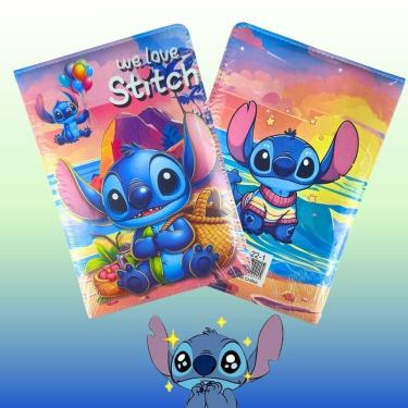 Imagem de Planner Squishy Personagem Disney Stitch Capa Almofadada Folhas Decoradas | Infantil | Lembrancinha | Fofo | Squishy