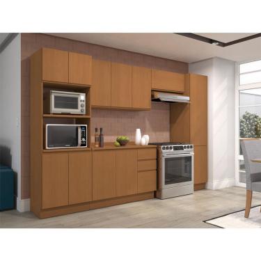 Imagem de Cozinha Compacta Valence 12 Portas 3 Gavetas Canela