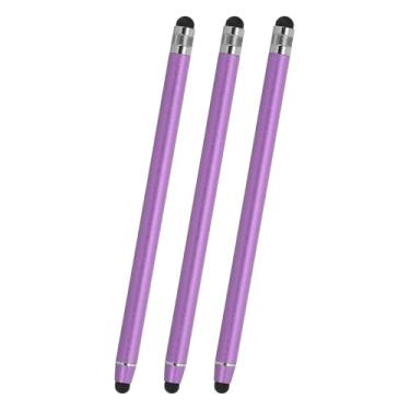 Imagem de PATIKIL 3 canetas Stylus para telas sensíveis ao toque, 2 em 1, de alta sensibilidade, caneta capacitiva para celulares, tablets, laptops, dispositivos com tela sensível ao toque, roxa