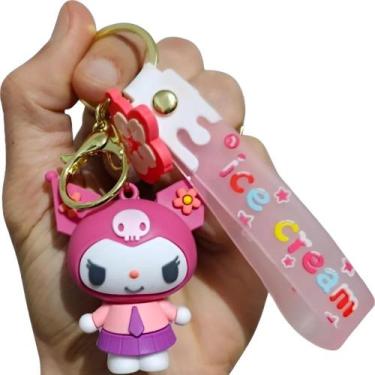 Imagem de Chaveiro 3d Kuromi Hello Kitty Personagem Coleção Chave Carro Bolsa Pi