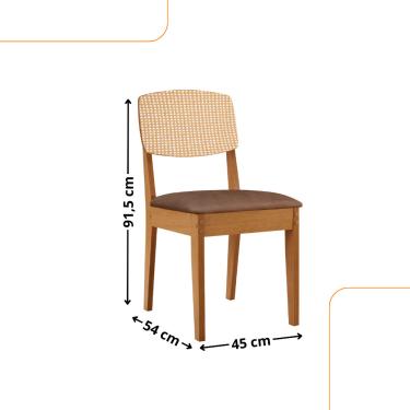 Imagem de Mesa Carolina 180 Tampo MDF Canto Copo 6 Cadeiras Copper Premium Moderna Mobilia - VELUDO CREME / NATURALLE/NATURALLE/PALHA