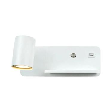 Imagem de Lâmpada De Parede LED Interna Com Carregamento Sem Fio USB 5W GU10 Lâm